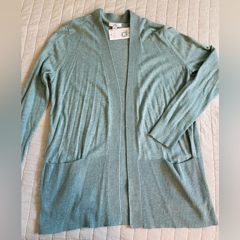 NWT - Croft & Barrow brand - Open Front Cardigan - Women’s Size Medium